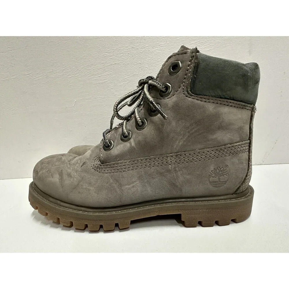 Timberland toddler size US-11.5 UK 11 EU 29 gray suede lace up boots